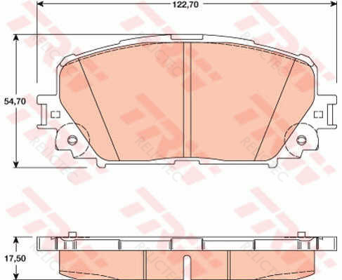 ผ้าเบรค TRW (หน้า) Toyota New Vios 1.5 S ปี 2007 on DTEC