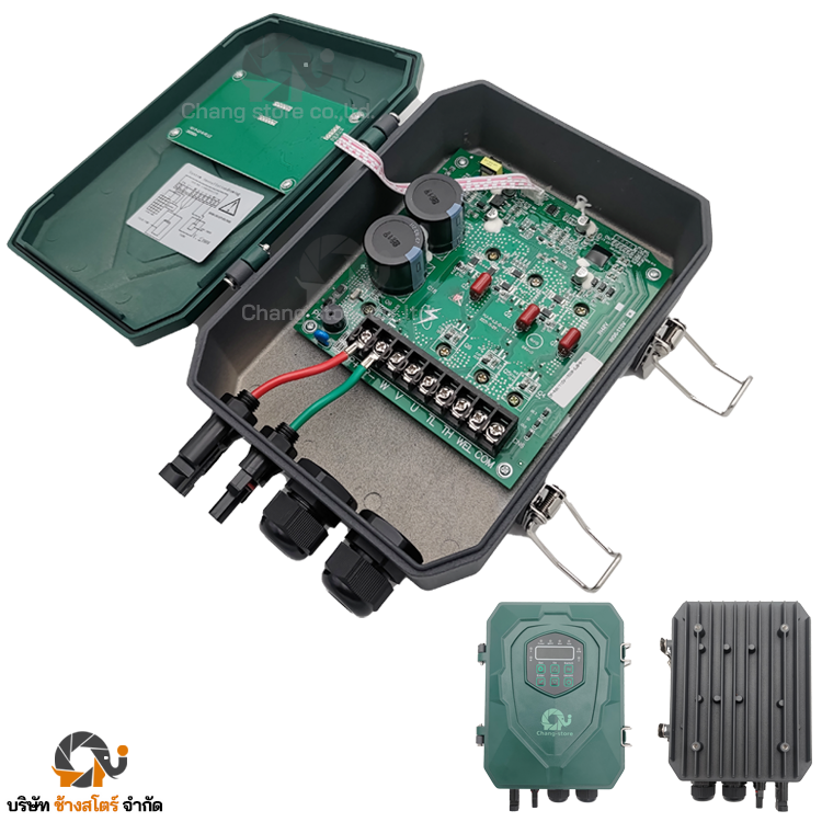 ปั๊มบาดาลบัสเลส DC 1500W 110V ระยะ180m. บ่อ 3 นิ้ว