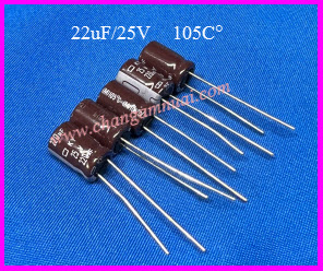 C 220uf25v แพ็คละ 5 ตัว