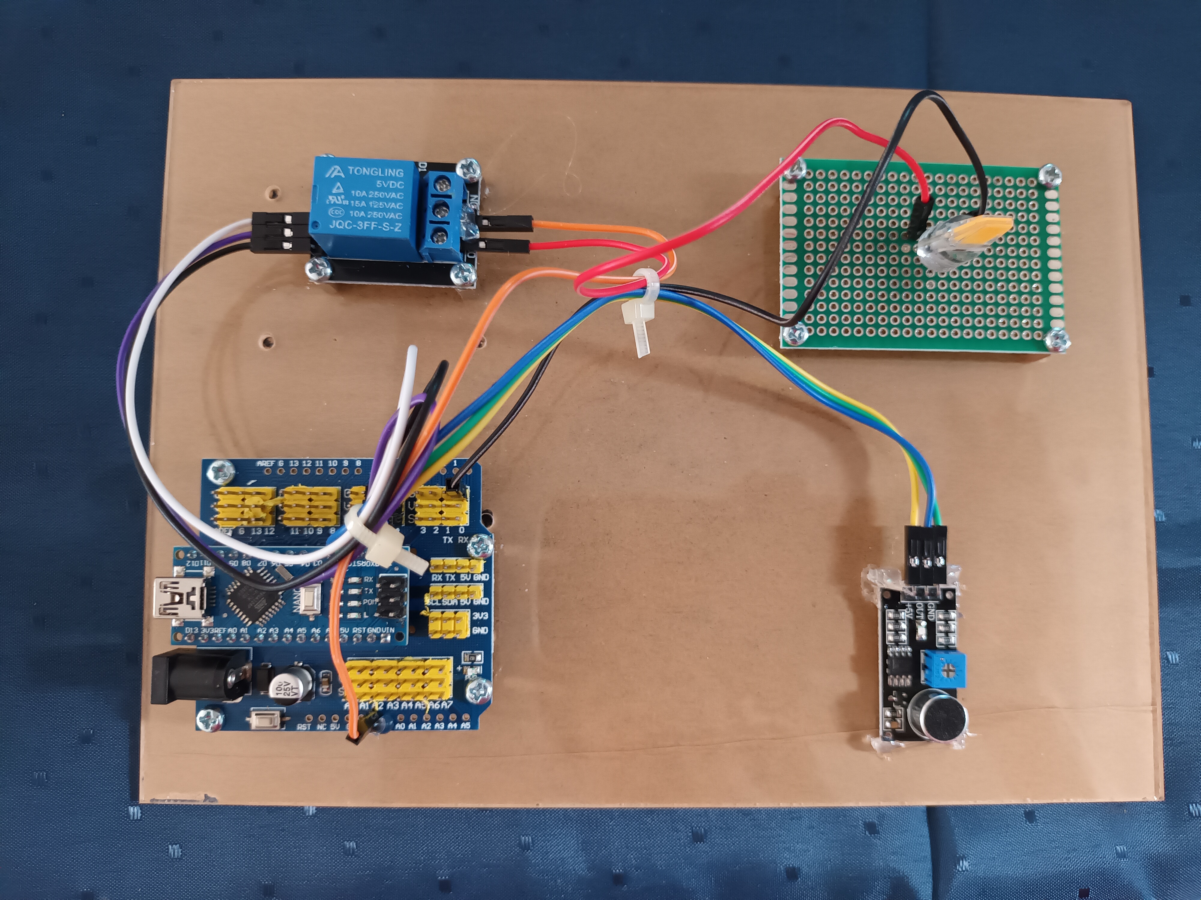ชุดประกอบสำเร็จ เปิดปิดไฟด้วยเสียง Arduino Nano