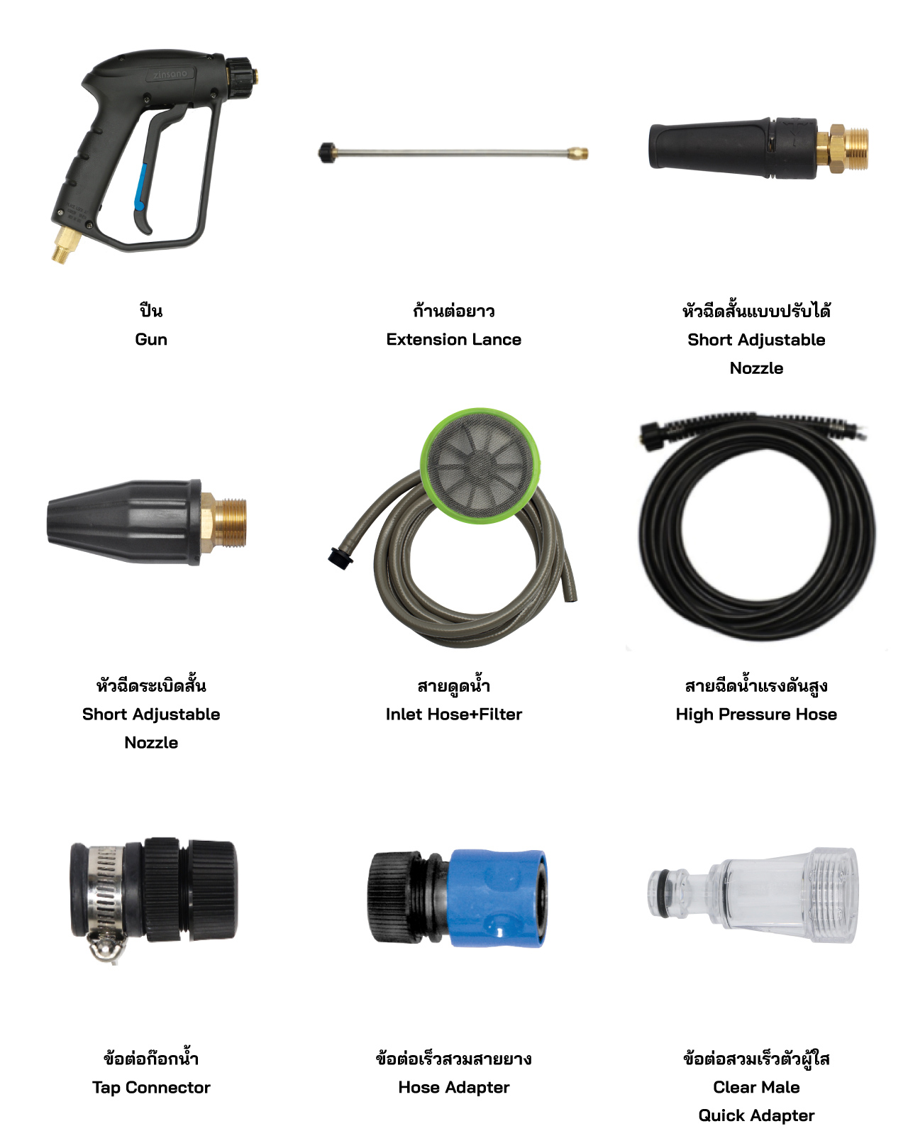 เครื่องฉีดน้ำแรงดันสูง ZINSANO รุ่น PR1301 Series