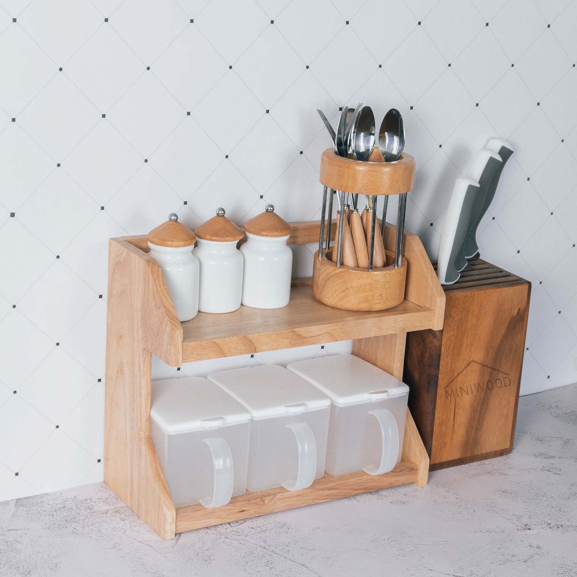 MINIWOOD ที่ใส่ช้อนส้อม ที่ใส่อุปกรณ์ครัว กระป๋องใส่ช้อน Cutlery Holder