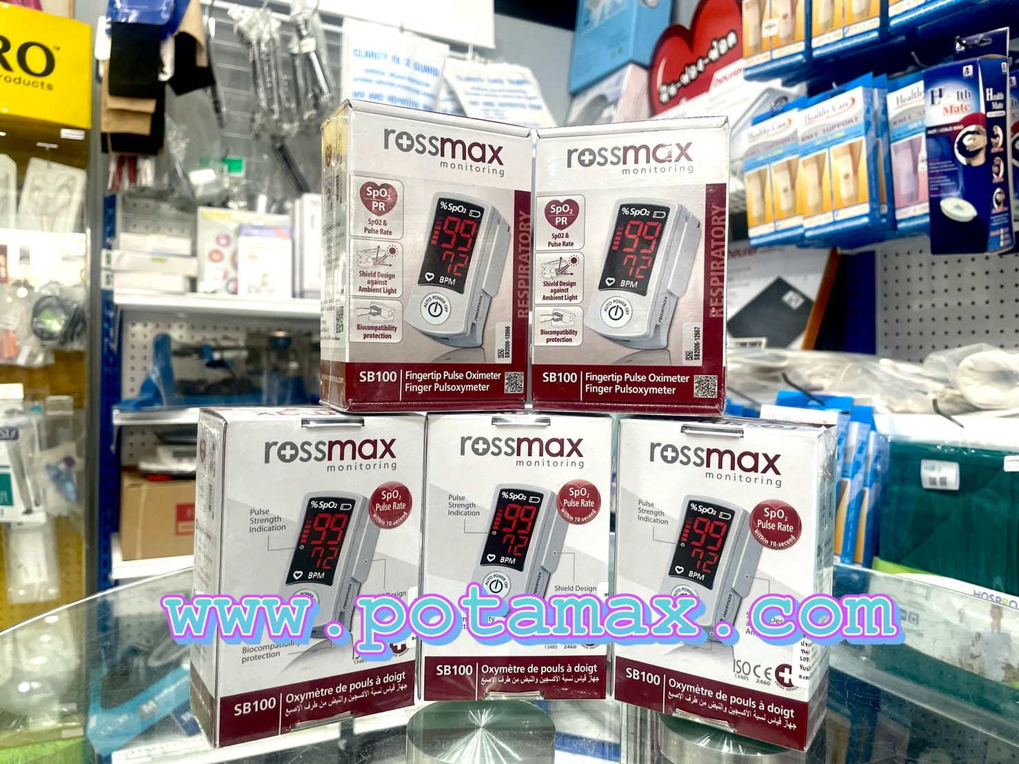 เครื่องวัดออกซิเจนปลายนิ้ว Rossmax monitoring รุ่น SB100