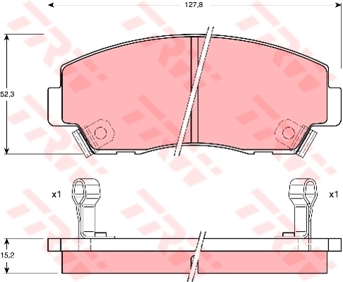 ผ้าเบรค TRW ล้อหน้า FORD Maraton 2.5 ปี 1985-1998 UTEC (GDB977)