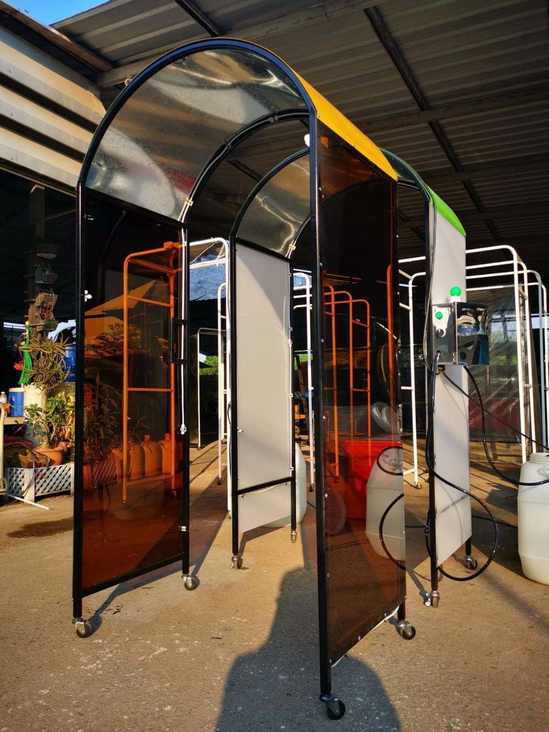 อุโมงค์พ่นฆ่าเชื้อโรคเคลื่อนย้ายได้ โครงสร้างเหล็กหุ้มอคริลิค