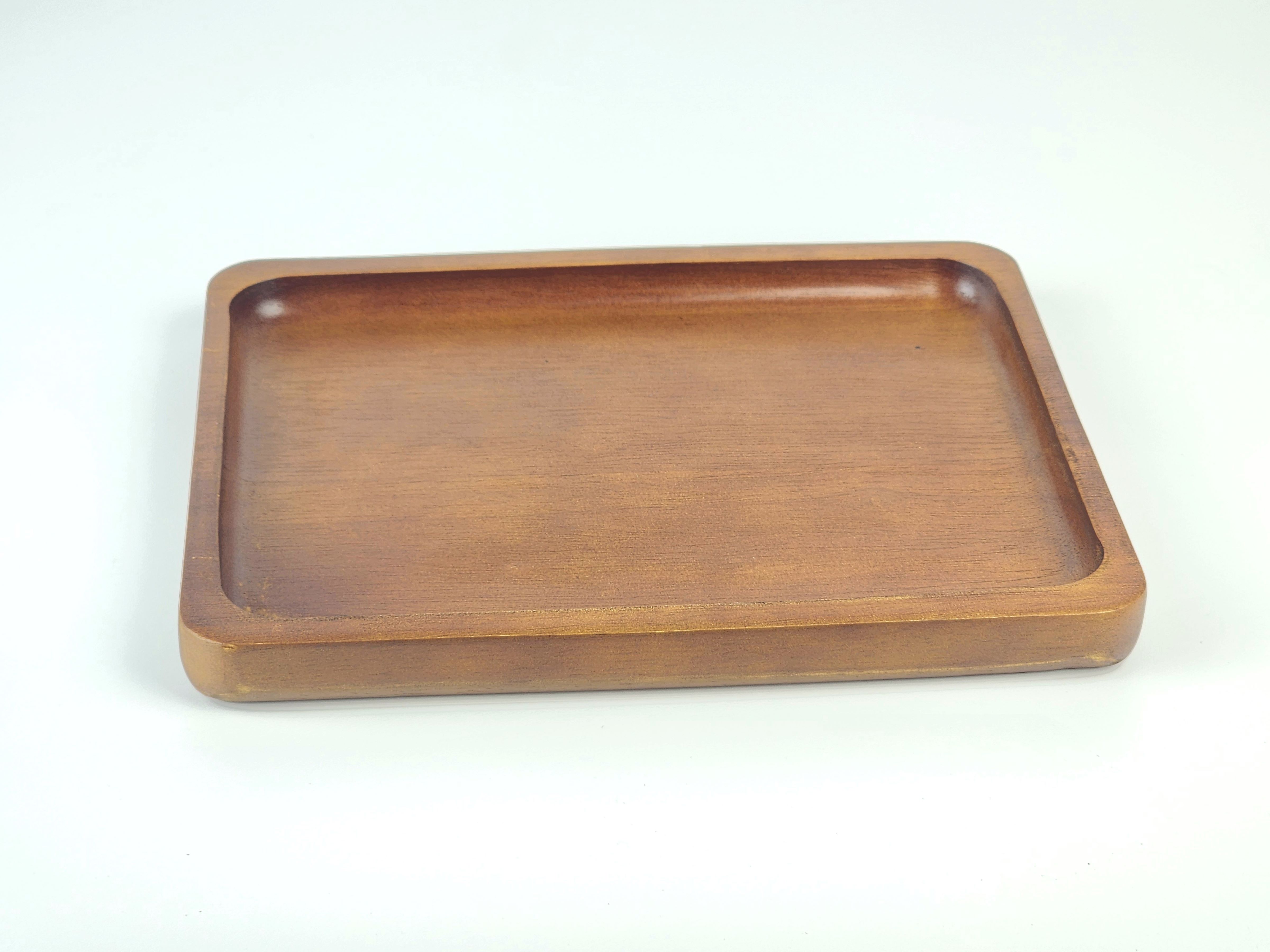 MINIWOOD จานเค้ก จานไม้ 7x9นิ้ว จานไม้ใส่อาหาร ถาดไม้ Food grade Wooden plate ไม้ยางพารา