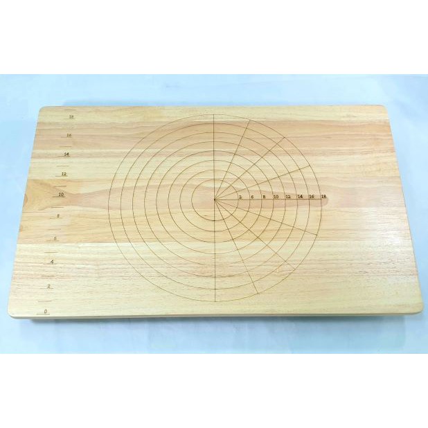 MINIWOOD กระดานนวดแป้ง แผ่นรองนวดแป้ง เขียงไม้ อุปกรณ์เบเกอรี่ ไม้ยางพารา Pastry Board 20" x 31" นิ้ว (50x80 เซนติเมตร)