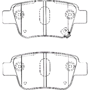ผ้าเบรค-หลัง toyota alphard 3.5L ปี 2008 on (akebono)