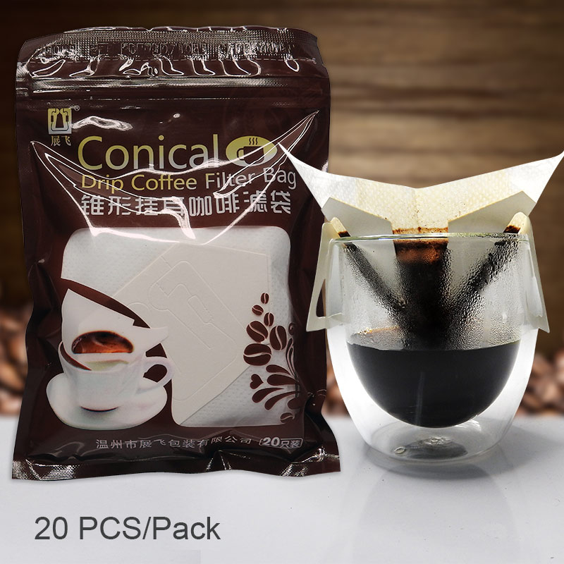 ถุงกรองกาแฟ ดริปคอฟฟี่แบบหูแขวน 90x90 mm. 1 แพ็ค 20 ชิ้น 1610-537