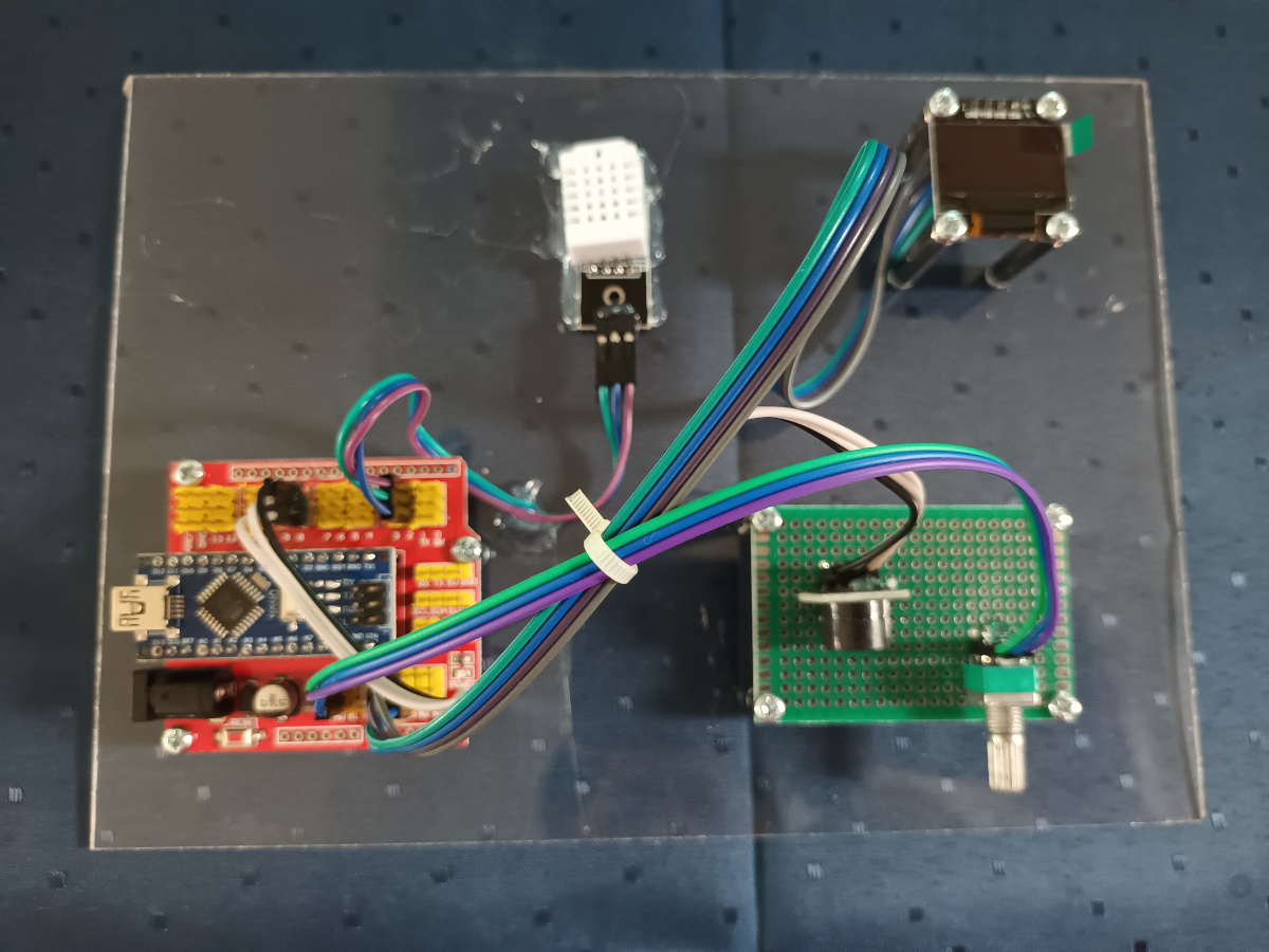 ชุดประกอบสำเร็จ วัดอุณหภูมิด้วย DHT22 และ แจ้งเตือนโดย Buzzer