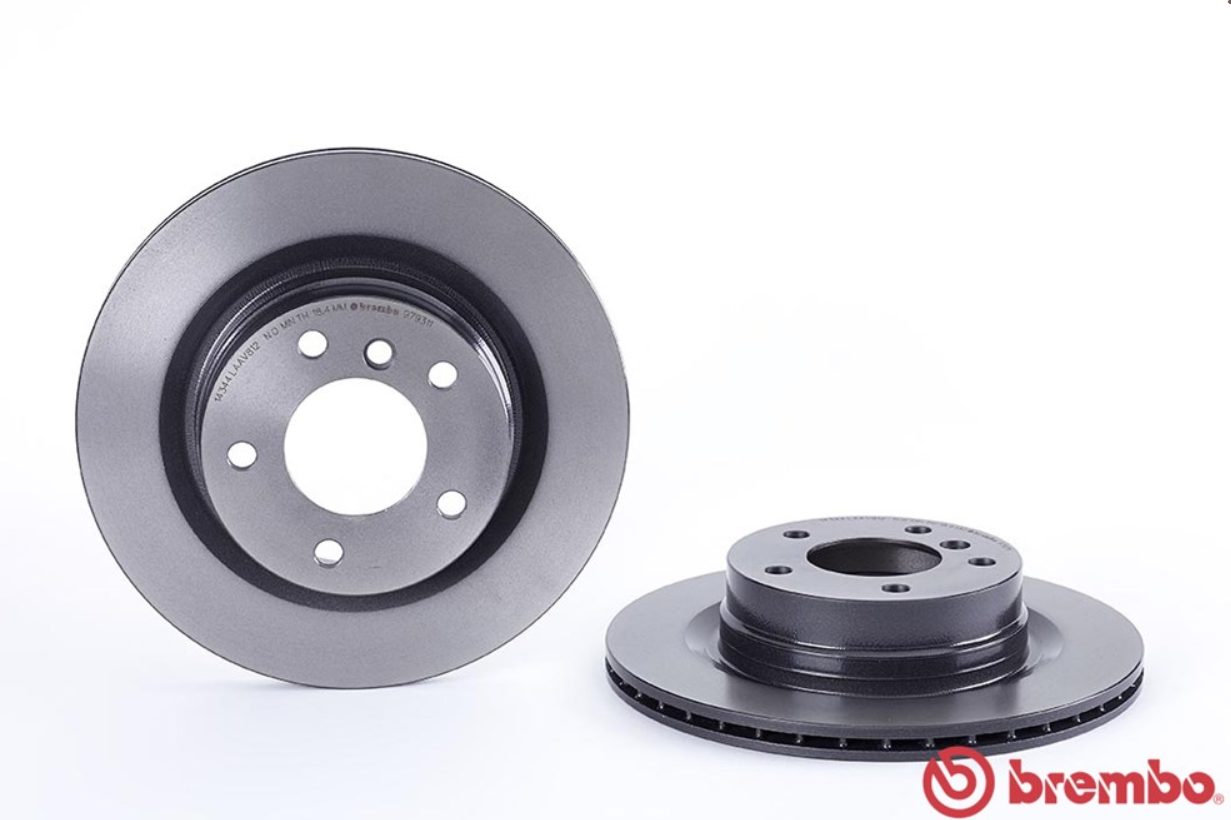 จานเบรค BMW E90 325i Series 1 E87 (คู่หลัง) ปี 2005 - 2011 / Brembo