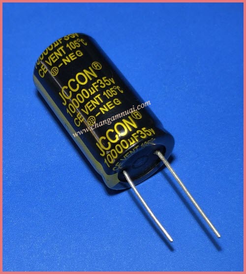 35v10000uf คาปายี่ห้อ JCON แท้ ขนาด 22x40 มิล 105องศา