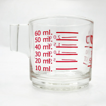 แก้วตวง 2 ชอตต์ มีหูจับ measuring cup 2 shot (Delisio)