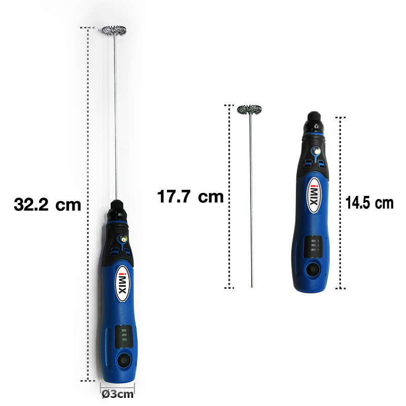 เครื่องตีฟองนมไอมิกซ์ imix ระบบชาร์ตแบตเตอรี่ สายUSB 3.6V. 1610-602