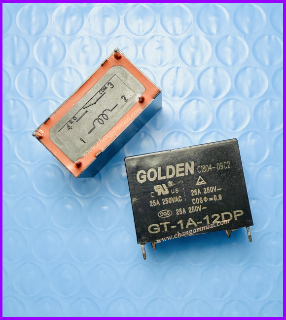GT-1A-12DP รีเลย์ 12VDC 25A 4 ขา