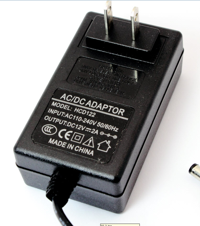 Adapter DC 12V 2A Power Supply