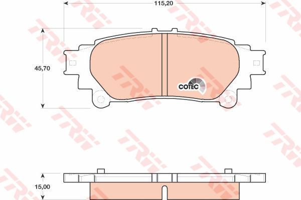 TRW ผ้าเบรค หลัง LEXUS RX350 , RX450 ปี 09 -14'
