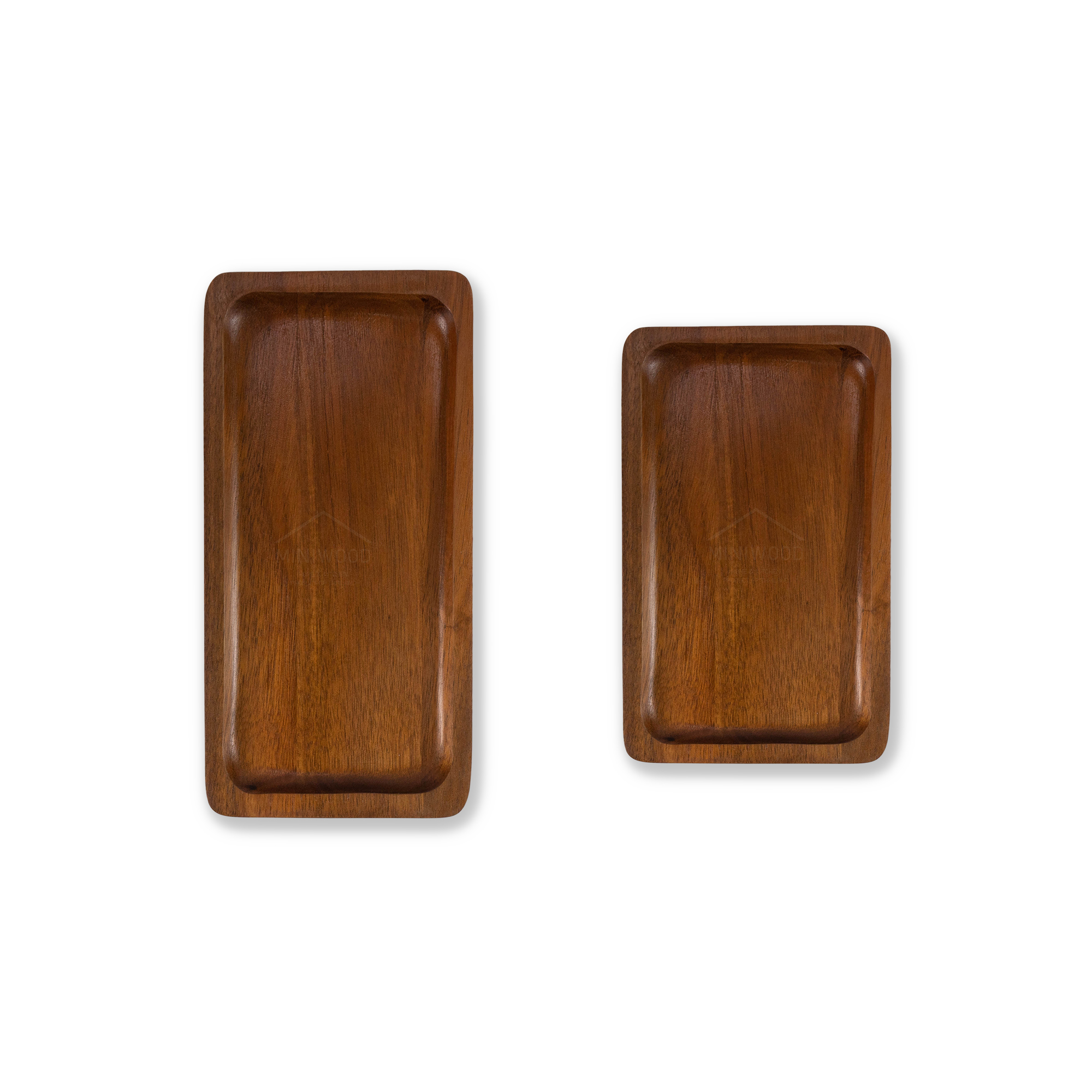 MINIWOOD จานไม้ ทรงสี่เหลี่ยม จานไม้ใส่อาหาร ถาดไม้ Food grade Wooden plate ไม้จามจุรี มี 2 ขนาด