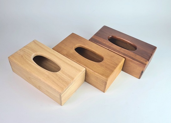 MINIWOOD กล่องทิชชู่ บาง กล่องใส่ทิชชู่ซองพลาสติก กล่องทิชชู่เช็ดหน้า 100 แผ่น Tissue Holder ผลิตจากไม้