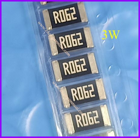 R062 0.062 ohm อาร์ชั้น 3W SMD สินค้าชิ้นละ
