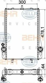 BEHR-P หม้อน้ำ PORSCHE 3.4 ปี1999-2004 (ซ้าย)