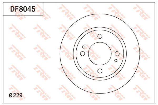 TRW จานเบรค (หน้า) MITSUBISHI MIRAGE 1.2L ปี 12 on