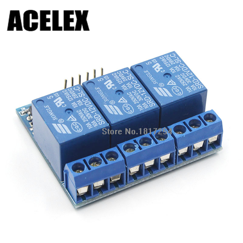 Relay 3 Channel DC 5V Opto-isolator High Level Trigger