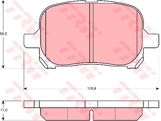 TRW ผ้าเบรค หน้า LEXUS ES300 ปี 1997 - 2002 (GDB3152) ATEC