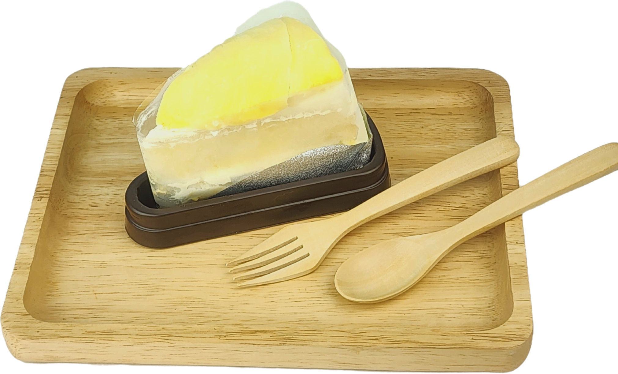 MINIWOOD จานเค้ก จานไม้ 7x9นิ้ว จานไม้ใส่อาหาร ถาดไม้ Food grade Wooden plate ไม้ยางพารา