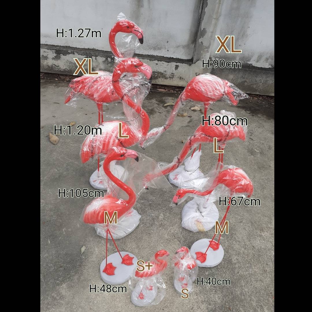นกฟลามิงโก้ตกแต่ง หลากหลายSize ราคาพิเศษ ตามลายละเอียดด้านล่างเลยครับ