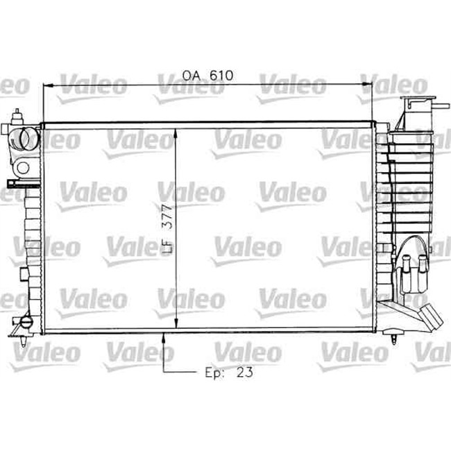 VALEO หม้อน้ำ PEUGEOT 306 MT
