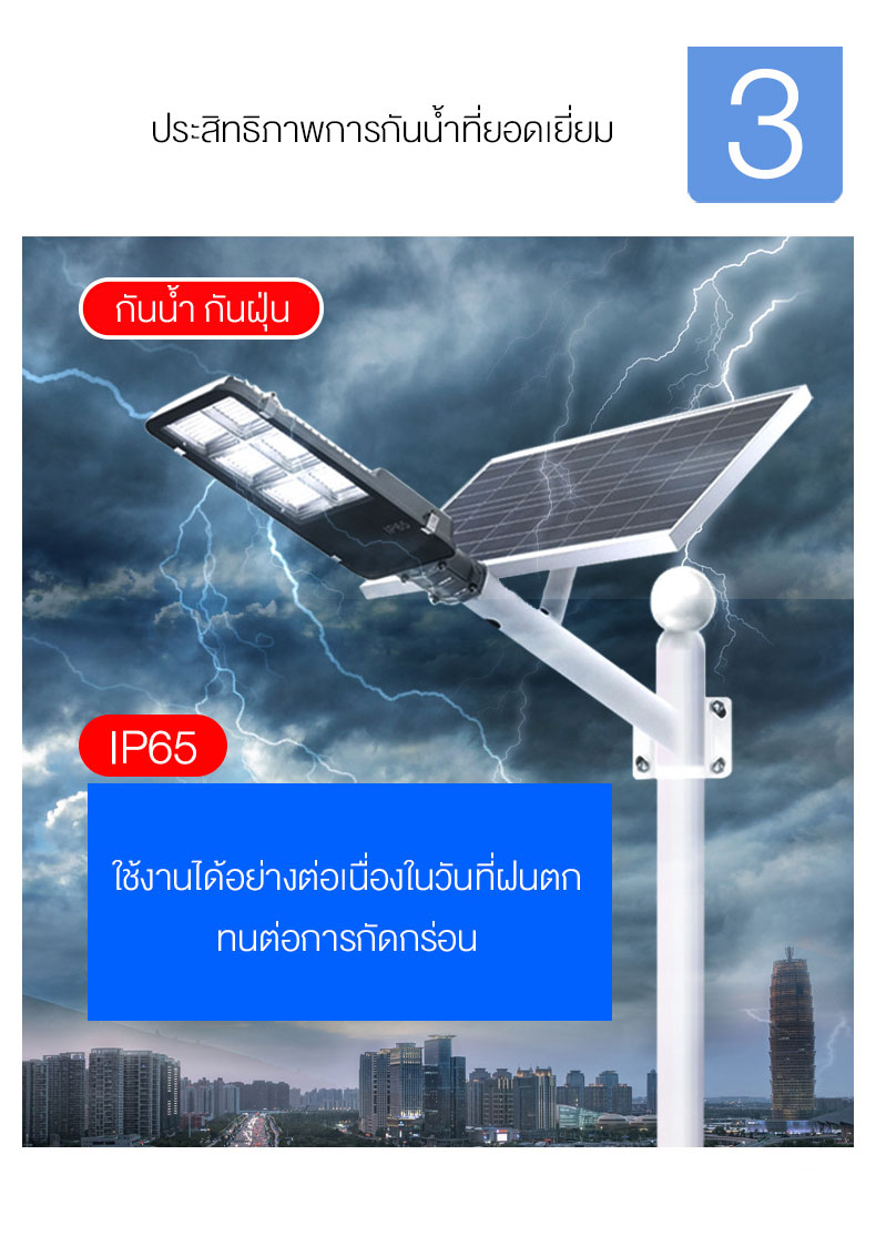 ไฟถนน โซล่าเซลล์ XJD