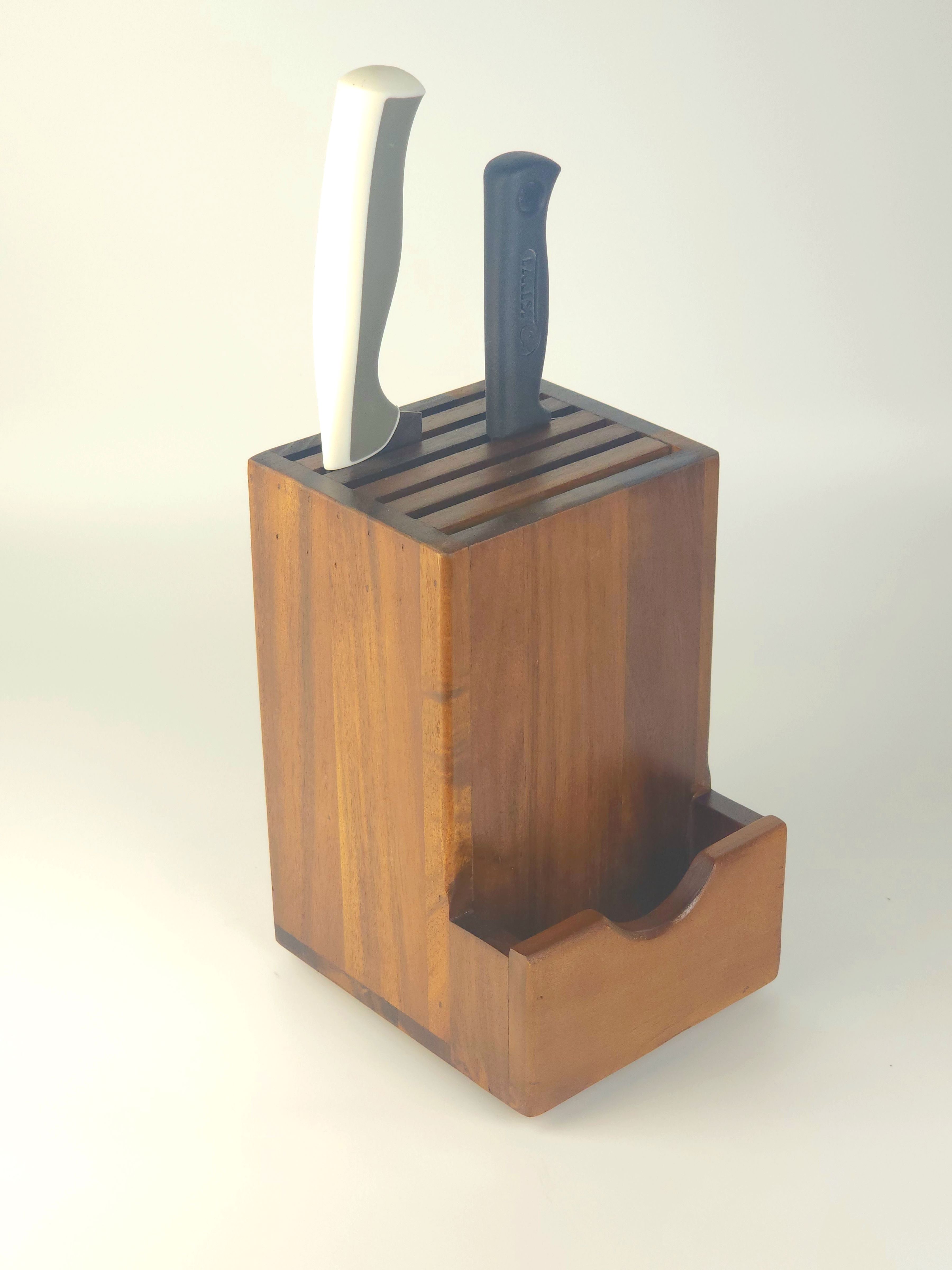 MINIWOOD ที่เก็บมีด ที่เสียบมีด กล่องเสียบมีด ผลิตจากไม้จริง