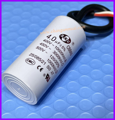 Senju CBB60 คาปาซิสเตอร์ 4uF450V แบบมีสาย เกรดA