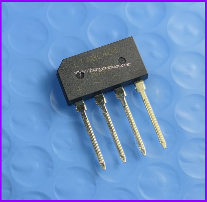GBL408 800V 4A ไดโอดบริดจ์ ขนาด 11x20 มิล