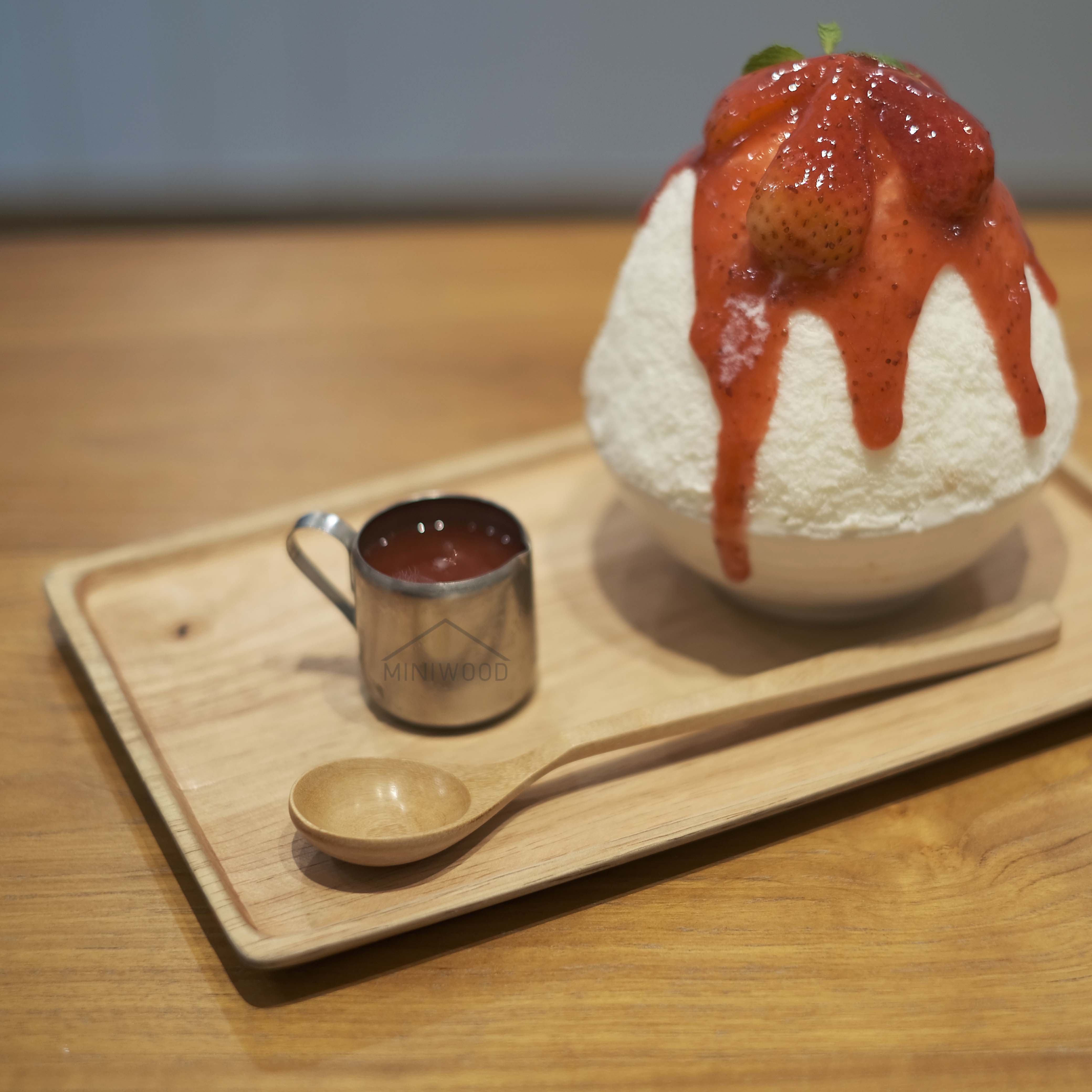 MINIWOOD ช้อนของหวาน ช้อนไม้ แบบยาว