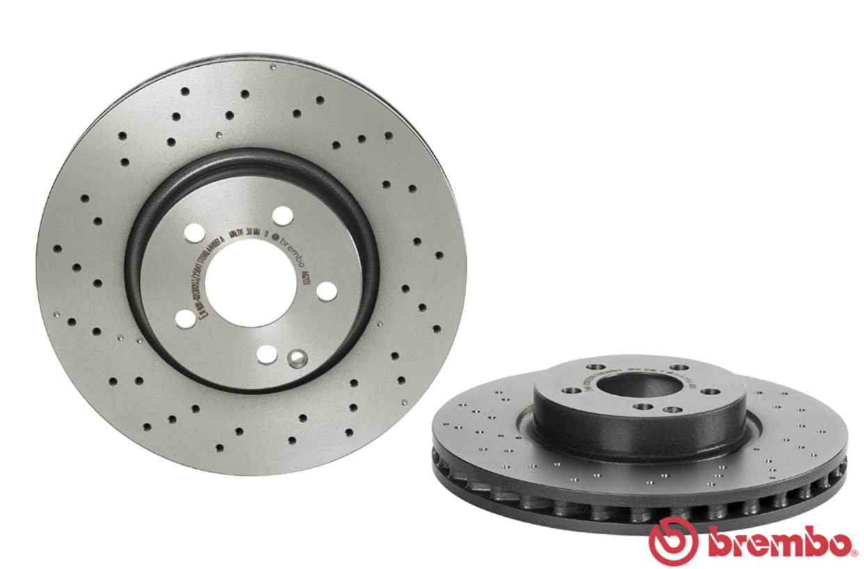 จานเบรค Mercedes-Benz W212 E250 300, C207 E-Coupe (คู่หน้า) ปี 2009 ขึ้นไป / Brembo