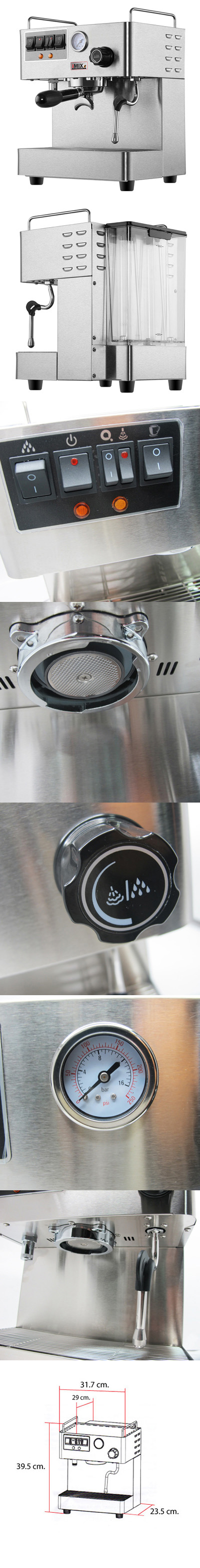 เครื่องชงกาแฟเอสเปรสโซ่ IMIX 15 บาร์, 3000W