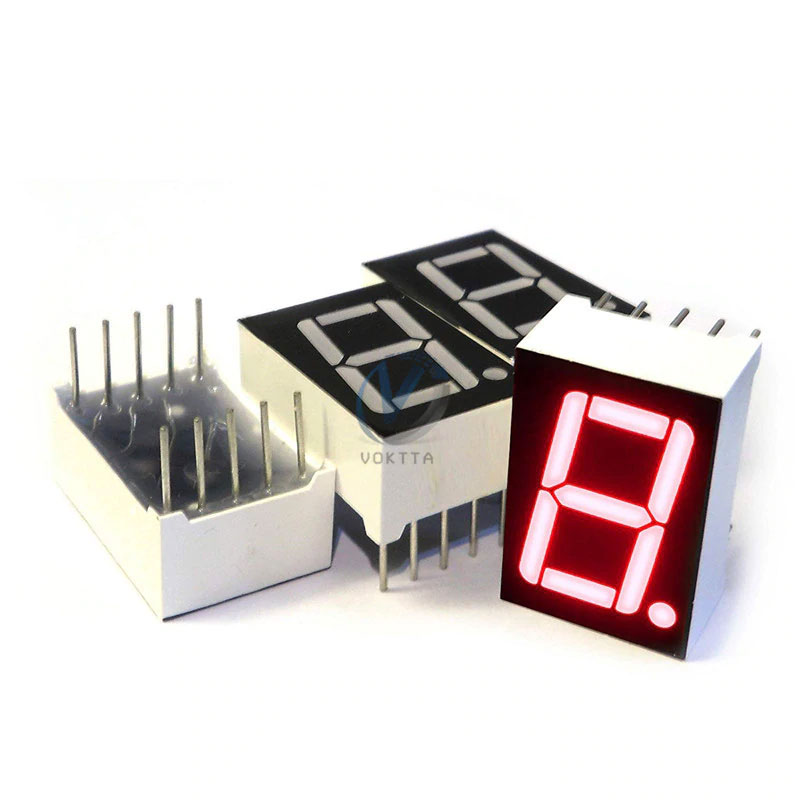 7 Segment Common Cathode 1 Digit Red 0.56"