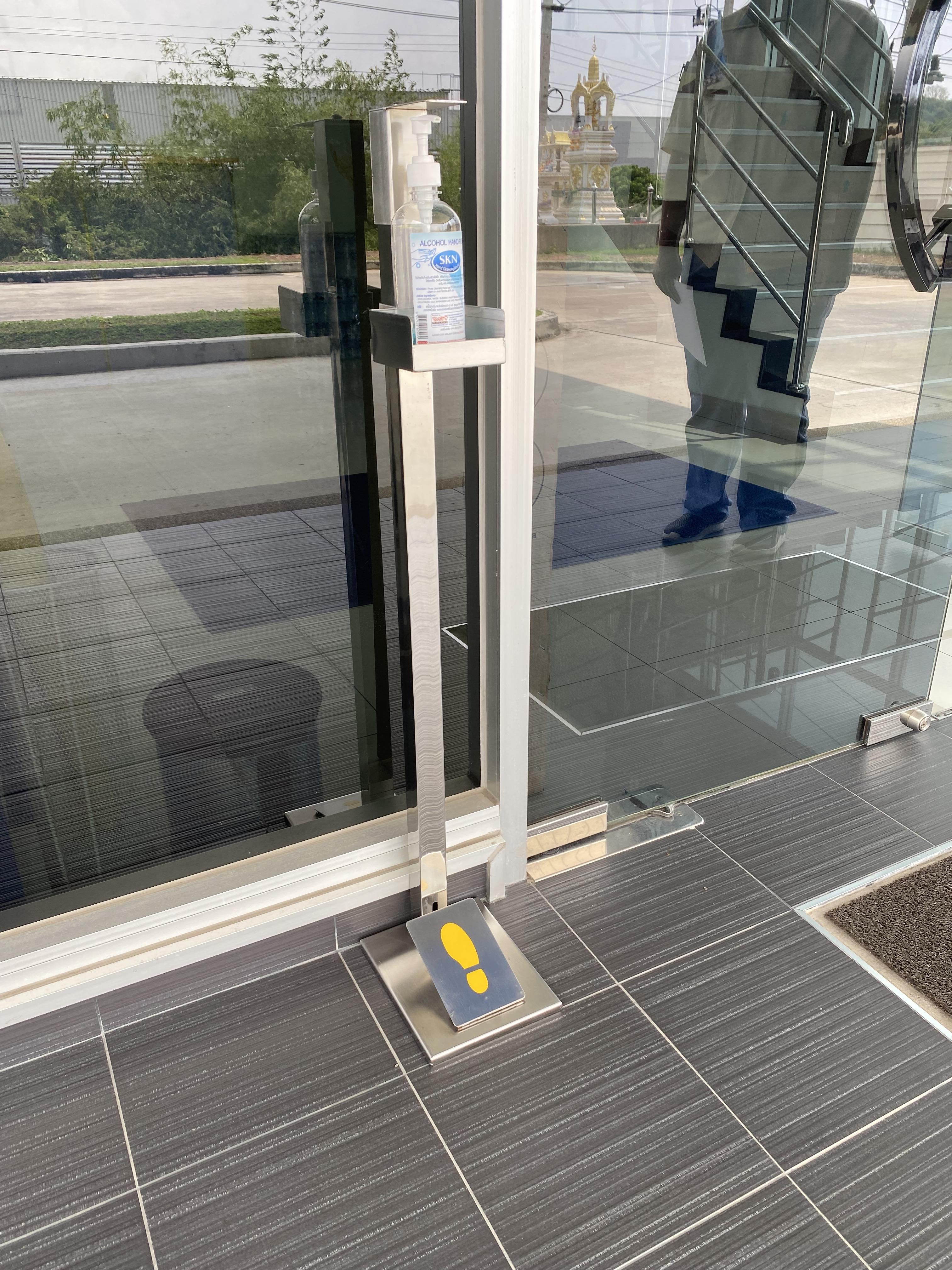 อุปกรณ์จ่ายแอลกอฮอล์แบบเท้าเหยียบ วัสดุสแตนเลส 304