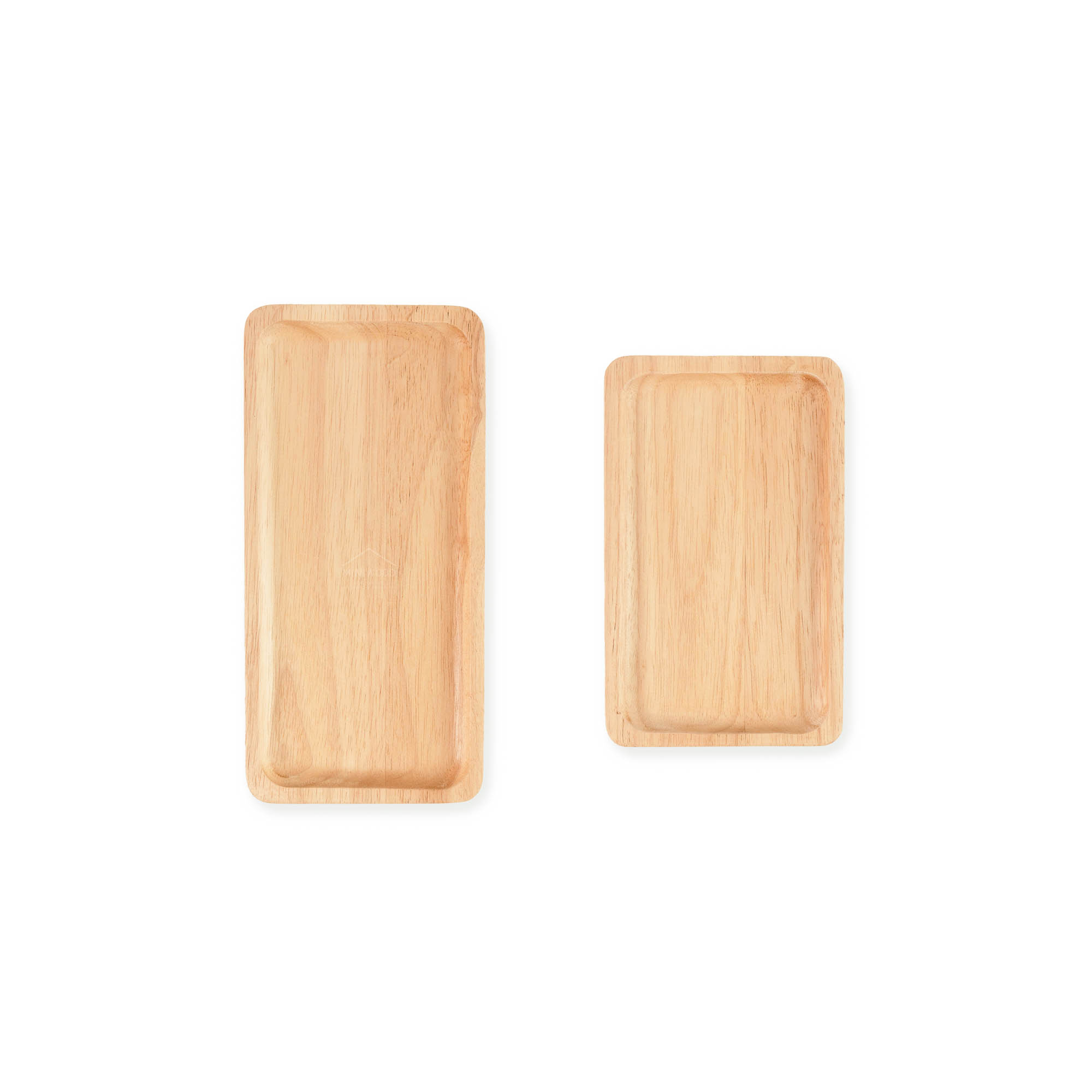 MINIWOOD จานไม้ ทรงสี่เหลี่ยม จานไม้ใส่อาหาร ถาดไม้ Food grade Wooden plate ไม้ยางพารา มี 2 ขนาด