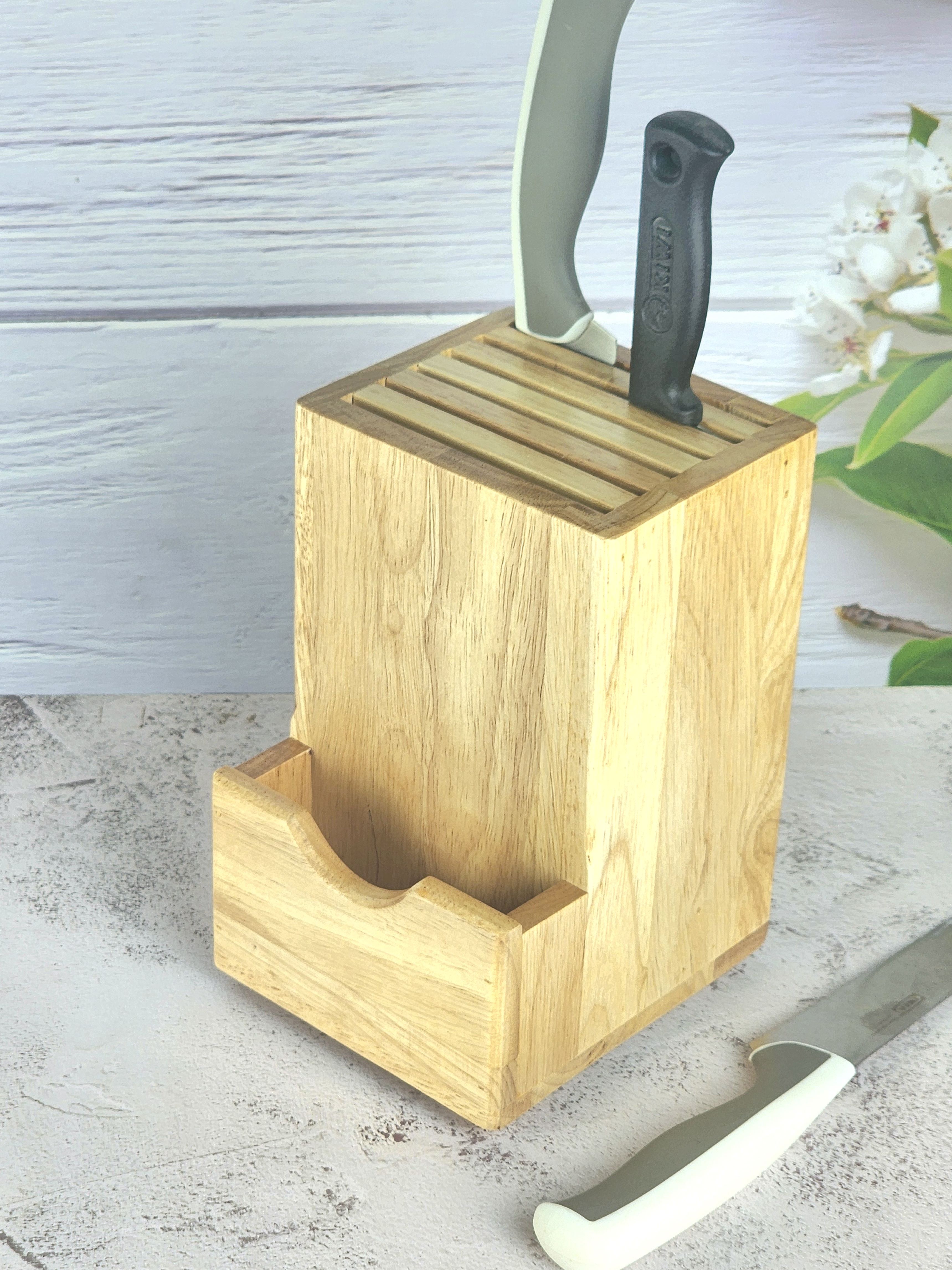 MINIWOOD ที่เก็บมีด ที่เสียบมีด กล่องเสียบมีด ผลิตจากไม้จริง