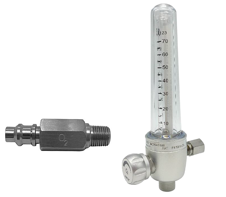ชุดปรับอัตราการไหลของแก๊ส 0-70 ลิตร/นาที O2 Flowmeter 0-70 LMP. Gentee