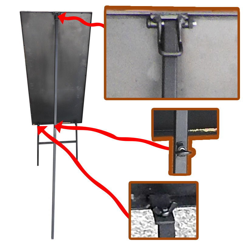 กระดานดำเขียนเมนู Size M สี่เหลี่ยมผืนผ้าตั้งพื้น + ขาตั้งสูง 0609-094