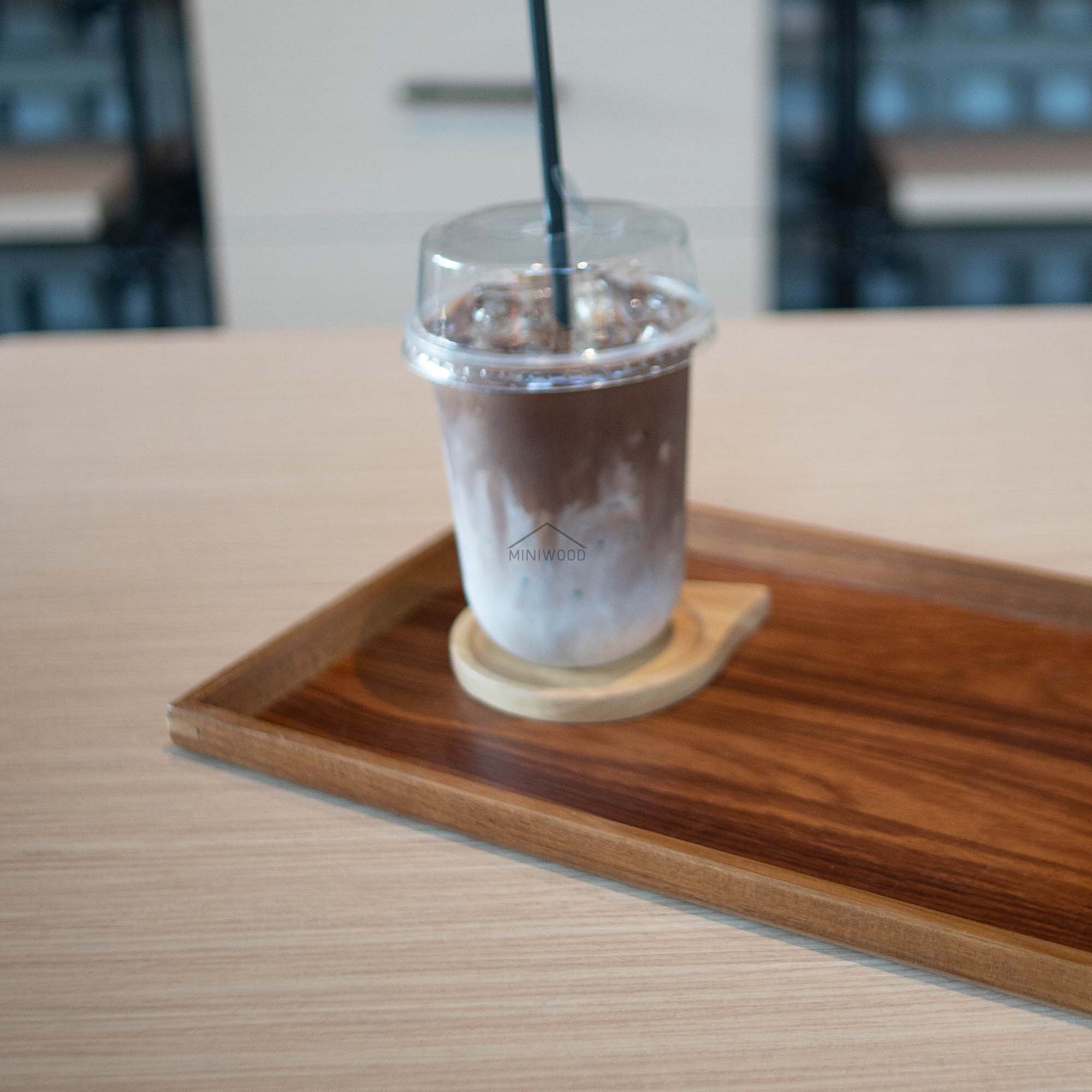 MINIWOOD จานรองแก้ว รูปแมว ผลิตจากไม้ยางพารา