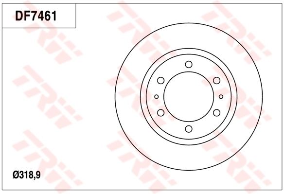 จานดิสเบรค TRW (หน้า) TOYOTA HILUX VIGO Champ 4WD ปี 2011 on
