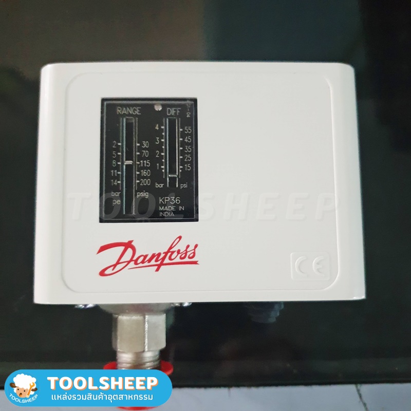 เพรสเชอร์สวิทช์ DANFOSS รุ่น KP-36 AUTO (060-110891) พร้อมฝา