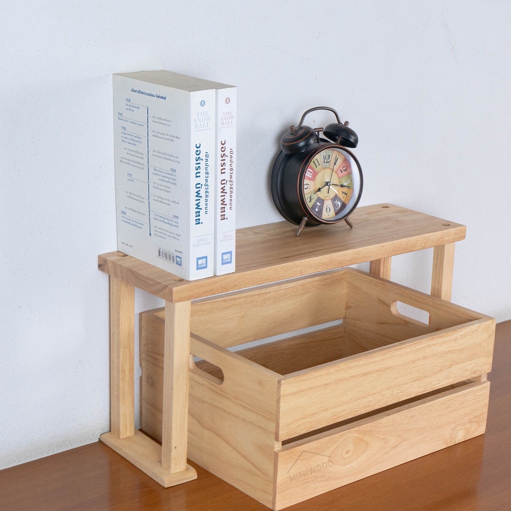 MINIWOOD ชั้นวางของ บนโต๊ะ บนซิ้งค์ในครัว หิ้งวางของเสริม (ลูกค้าประกอบเอง)