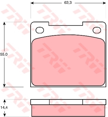ผ้าเบรค TRW ล้อหลัง VOLVO Series 140 144 1.8 และ 2.0 ปี 1975-1983 COTEC (GDB533)