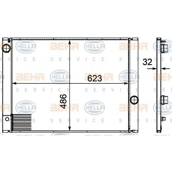 BEHR-P หม้อน้ำ BMW 5(E60) 525i M54,N52 / 7(E65-66) -N62